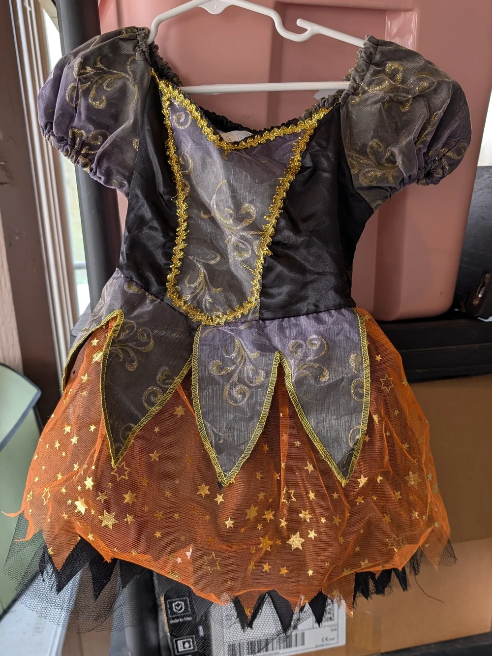 Rubie's Elegant Witch Toddler Costume, Black/Orange, Size 2-4 - Picture 2 of 5